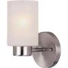 Westinghouse 6227800 Sylvestre One-Light Indoor Wall Fixture, Brushed Nickel Finish with Frosted Seeded Glass(1-Light)
