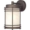 Westinghouse 6230700 Parksville One-Light Outdoor Wall Lantern, Oil Rubbed Bronze Finish with White Alabaster Glass