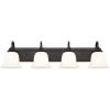 Westinghouse 6301900 Harwell Brushed Nickel Four-Light Indoor Wall Fixture(Amber Bronze)