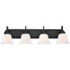 Westinghouse 6301900 Harwell Brushed Nickel Four-Light Indoor Wall Fixture(Matte Black)