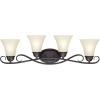 Westinghouse 6306500 Dunmore Two-Light Indoor Semi-Flush, Oil Rubbed Bronze Finish with Frosted Glass, 2, White,Black(Vanity (4-light))