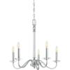 Westinghouse 6334200 Versailles Five-Light Indoor Chandelier, Chrome Finish with Clear Glass Accents, 5(5-light)