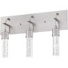 Westinghouse 6372100 Cava Three-Light, 22-Watt LED Indoor Bathroom Vanity Light Fixture, Brushed Nickel Finish with Bubble Glass