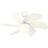 Westinghouse 7224000 Turbo Swirl Indoor Ceiling Fan with Light, 30 Inch, Brushed Nickel(White)