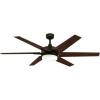 Westinghouse 74002B00 Transitional Cayuga, Smart WiFi Ceiling Fan Compatible with Amazon Alexa and Google Home with LED Light, Remote Control, 60 Inch, Black-Bronze Finish, Frosted Opal Glass(Black-Bronze)
