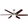 Westinghouse 74002B00 Transitional Cayuga, Smart WiFi Ceiling Fan Compatible with Amazon Alexa and Google Home with LED Light, Remote Control, 60 Inch, Black-Bronze Finish, Frosted Opal Glass(Brushed Nickel)