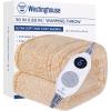 Westinghouse Electric Blanket Throw Size, Soft Plush Sherpa Heated Blanket with 6 Heating Levels & 2-10 Hours Auto-Off, Machine Washable, 50×60 inches, Rust(Yellow)