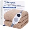 Westinghouse Electric Blanket Throw Size, Soft Plush Sherpa Heated Blanket with 6 Heating Levels & 2-10 Hours Auto-Off, Machine Washable, 50×60 inches, Rust(Camel)