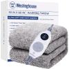 Westinghouse Electric Blanket Throw Size, Soft Plush Sherpa Heated Blanket with 6 Heating Levels & 2-10 Hours Auto-Off, Machine Washable, 50×60 inches, Rust(Charcoal)