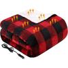 Westinghouse Heated Car Blanket, 12-Volt Electric Blanket for Car, Truck, SUV, RV, Portable Heated Throw for Camping, Red Buffalo Plaid, 59″ x 43”(Red Buffalo Plaid)