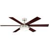 Westinghouse Lighting 7205100 Alloy II, Modern LED Ceiling Fan with Light, 52-inch, Brushed Nickel Opal Frosted Glass(Brushed Nickel)