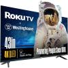 Westinghouse Roku TV – 50 Inch Smart TV, 4K UHD Television with Wi-Fi Connectivity and Mobile App, Flat Screen, Bluetooth, Compatible with Apple AirPlay, Alexa and Google Assistant(43 Inch – QLED)
