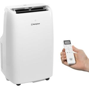 Westinghouse 12,000 BTU Air Conditioner Portable For Rooms Up To 550 Square Feet, Portable AC with Home Dehumidifier, Smart App, 3-Speed Fan, Programmable Timer, Remote Control, Window Kit,White(12 000 BTU with Smart App)