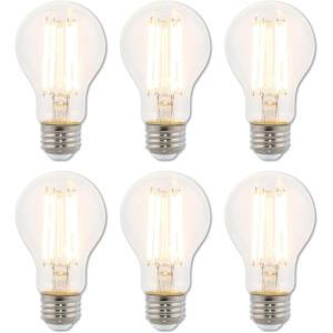 Westinghouse 5316500 6.5 Watt (60 Watt Equivalent) A19 Dimmable Clear Filament LED Light Bulb, Medium Base, Single(10w 3000k Clear)