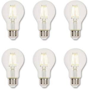 Westinghouse 5316500 6.5 Watt (60 Watt Equivalent) A19 Dimmable Clear Filament LED Light Bulb, Medium Base, Single(4.5w 2700k Clear)