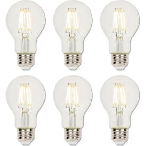 Westinghouse 5316500 6.5 Watt (60 Watt Equivalent) A19 Dimmable Clear Filament LED Light Bulb, Medium Base, Single(4.5w 3000k Clear)