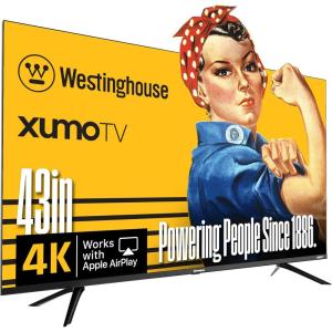 Westinghouse 55-inch Smart TV, 4K UHD Xumo TV w/ HDR10, Voice Remote, Dolby Vision, Dolby Atmos, Edgeless, Flat Screen LED Television w/Bluetooth, Apple AirPlay, Wi-Fi & Mobile Connectivity(43 Inch – UHD)