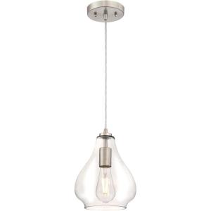 Westinghouse 6102600 Adjustable Mini Pendant, One-Light, Black(Brushed Nickel)