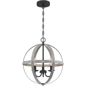 Westinghouse 6110400 Stella Mira Three-Light Pendant, Antique Ash(Antique Ash)