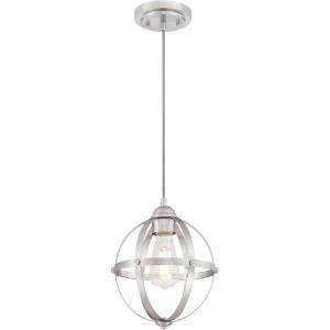 Westinghouse 6110700 Stella Mira Vintage One-Light Indoor Mini Pendant Light Antique Ash Finish, Brushed Nickel(Brushed Nickel)