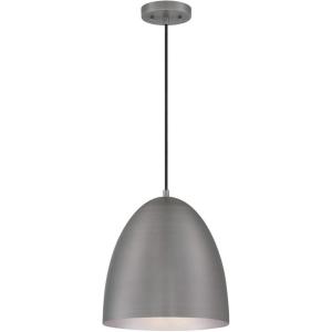 Westinghouse 6111400 Clover Transitional One-Light Indoor Pendant Light Dark Pewter Finish, Brushed Nickel, 11.75(Brushed Nickel)