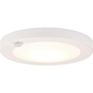 Westinghouse 6111700 6 Inch 7 Watt Energy Star LED Indoor Flush Mount Ceiling Light Fixture with Motion Sensor,3000K, White Finish, White Frosted Shade(No Size)