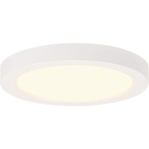 Westinghouse 6112000 Traditional One-Light, 7 Inch 17 Watt Dimmable LED Indoor Flush Mount Fixture with Color Temperature Selection White Finish, White Frosted Shade(White)