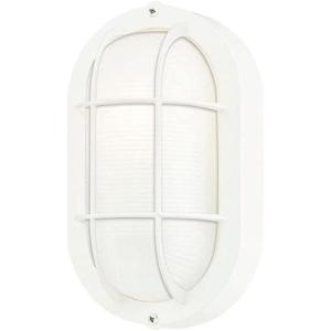 Westinghouse 6113600 Traditional One-Light Dimmable LED Outdoor Wall Light, Textured White Finish, White Glass(White)