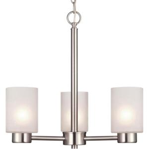 Westinghouse 6115400 Sylvestre Transitional Three-Light Indoor Chandelier, Matte Black Finish, Clear Glass(White)