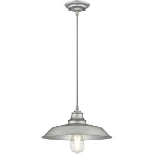 Westinghouse 6116600 Iron Hill Vintage-Style One-Light Indoor Pendant Light, Oil Rubbed Bronze Finish with Highlights, Clear Seeded Glass(Galvanized Steel)