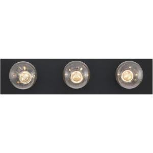 Westinghouse 6117500 Traditional Three-Light Indoor Vanity Light Fixture, Matte Black Finish, No Shades(Matte Black)