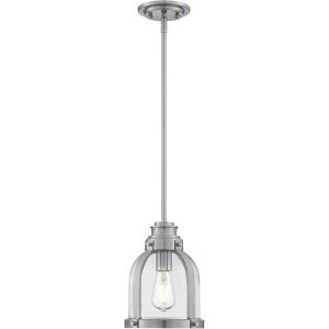 Westinghouse 6117800 Cindy Vintage-Style One-Light Indoor Mini Pendant Light, Brushed Nickel Finish, Clear Glass(Brushed Nickel)