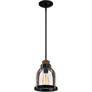 Westinghouse 6117800 Cindy Vintage-Style One-Light Indoor Mini Pendant Light, Brushed Nickel Finish, Clear Glass(Oil-Rubbed Bronze)