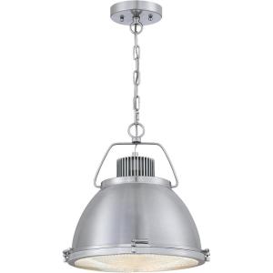 Westinghouse 6119400 Danzig Vintage-Style One-Light Indoor Pendant Light, Brushed Nickel Finish, Clear Prismatic Lens