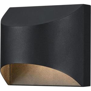 Westinghouse 6122800 Nardella Transitional One Light Dimmable LED Outdoor Wall Fixture, Textured Black Finish, Dark Sky Friendly