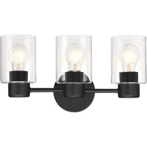 Westinghouse 6126700 Sylvestre Transitional Three Light Wall Fixture, Champagne Brass Finish, Frosted Glass(Matte Black)