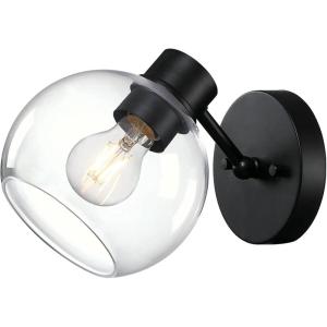Westinghouse 6127900 Hyson Transitional Three Light Wall Fixture, Matte Black Finish, Clear Glass(Matte Black)