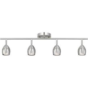 Westinghouse 6129500 Borgata Contemporary Four Light LED Track Light Kit, Brushed Nickel Finish
