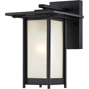 Westinghouse 6203800 Clarissa 1 Light Outdoor Wall Lantern, Textured Black(Black)