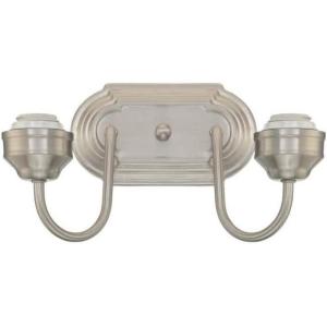 Westinghouse 6300500 Two Light Wall Fixture Brushed Nickel Finish