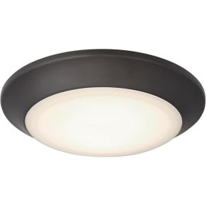 Westinghouse 6321900 Small LED Indoor/Outdoor Dimmable Surface Mount Wet Location, Brushed Nickel Finish with Frosted Lens, No Size(Black/Bronze)