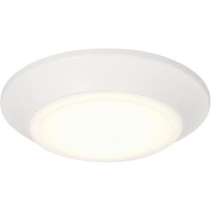Westinghouse 6321900 Small LED Indoor/Outdoor Dimmable Surface Mount Wet Location, Brushed Nickel Finish with Frosted Lens, No Size(White Finish)