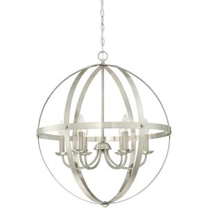 Westinghouse 6328300 Stella Mira Six-Light Indoor Chandelier, Brushed Nickel Finish, 6(Brushed Nickel)