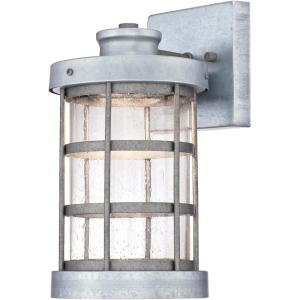 Westinghouse 6347800 Barkley One-Light LED Outdoor Wall Fixture, Galvanized Steel Finish with Clear Seeded Glass(Galvanized Steel)
