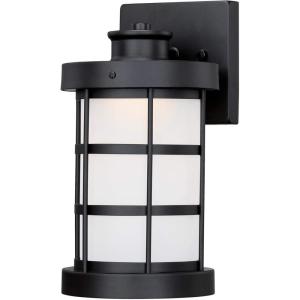 Westinghouse 6347800 Barkley One-Light LED Outdoor Wall Fixture, Galvanized Steel Finish with Clear Seeded Glass(Matte Black)