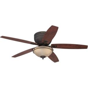 Westinghouse 7209600 Traditional Carolina LED 52 inch Oil Rubbed Bronze Indoor Ceiling Fan, LED Light Kit with Amber Alabaster Bowl(Oil Rubbed Bronze with LED Bulbs)