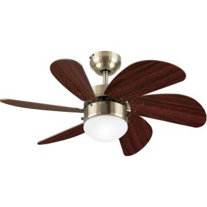 Westinghouse 7224000 Turbo Swirl Indoor Ceiling Fan with Light, 30 Inch, Brushed Nickel(Antique Brass)