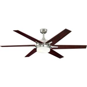 Westinghouse 74002B00 Transitional Cayuga, Smart WiFi Ceiling Fan Compatible with Amazon Alexa and Google Home with LED Light, Remote Control, 60 Inch, Black-Bronze Finish, Frosted Opal Glass(Brushed Nickel)