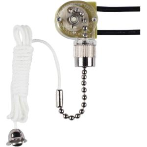 Westinghouse 7702200 Fan Light Switch with Chrome Pull Chain