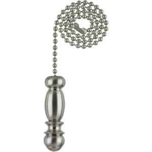 Westinghouse 7710300 Pendant Pull Chain, Brushed Nickel, White
